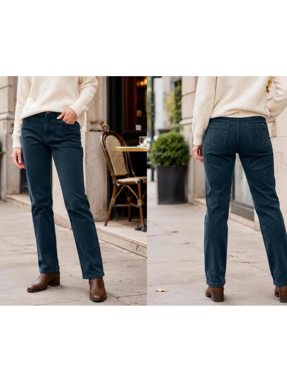 Burberry Brit Corduroy Pants Womens 30x29 Blue Straight Leg Stretch